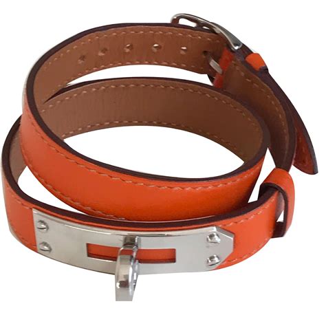 hermes bracelet orange ebay|bracelet hermes orange cuir.